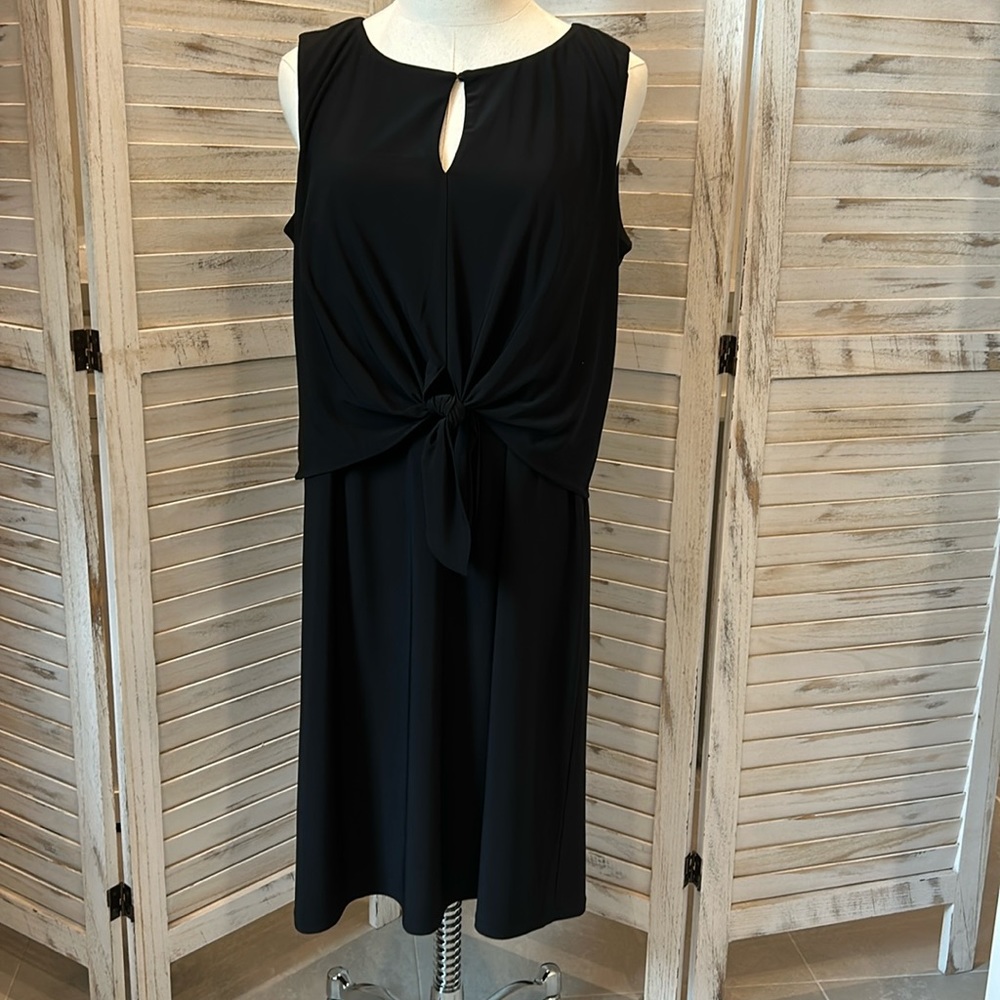 Roz & Ali Sleeveless Tie Front Dress